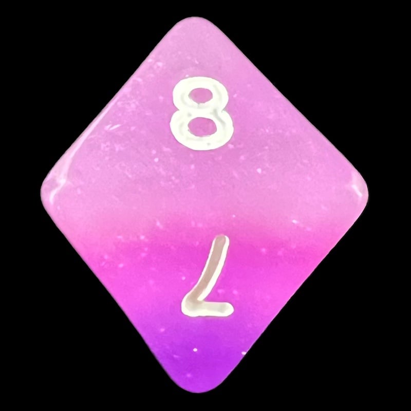 TDSO Layer Transparent Purple D8 Dice