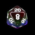 TDSO Layer Transparent Rainbow D20 Dice