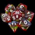 TDSO Layer Transparent Rainbow Glitter 7 Dice Polyset
