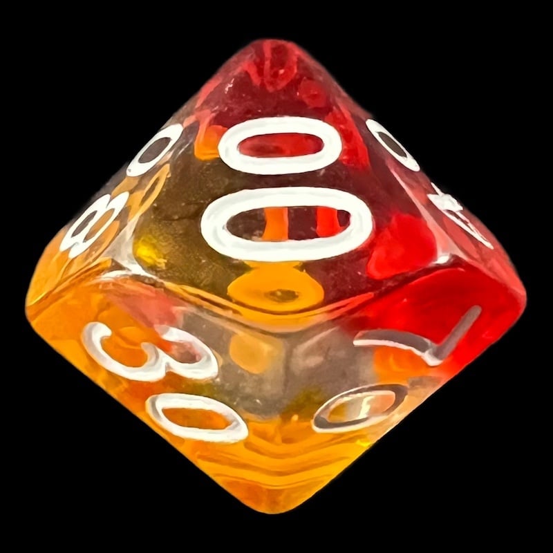 TDSO Layer Transparent Red White & Yellow Percentile Dice