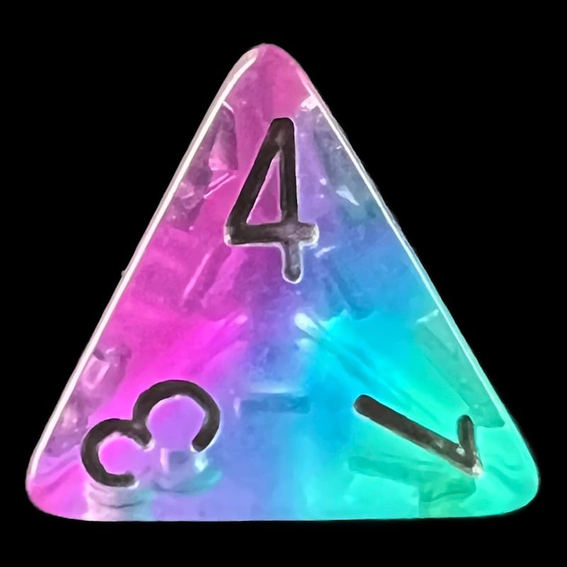 TDSO Layer Transparent Stellar D4 Dice