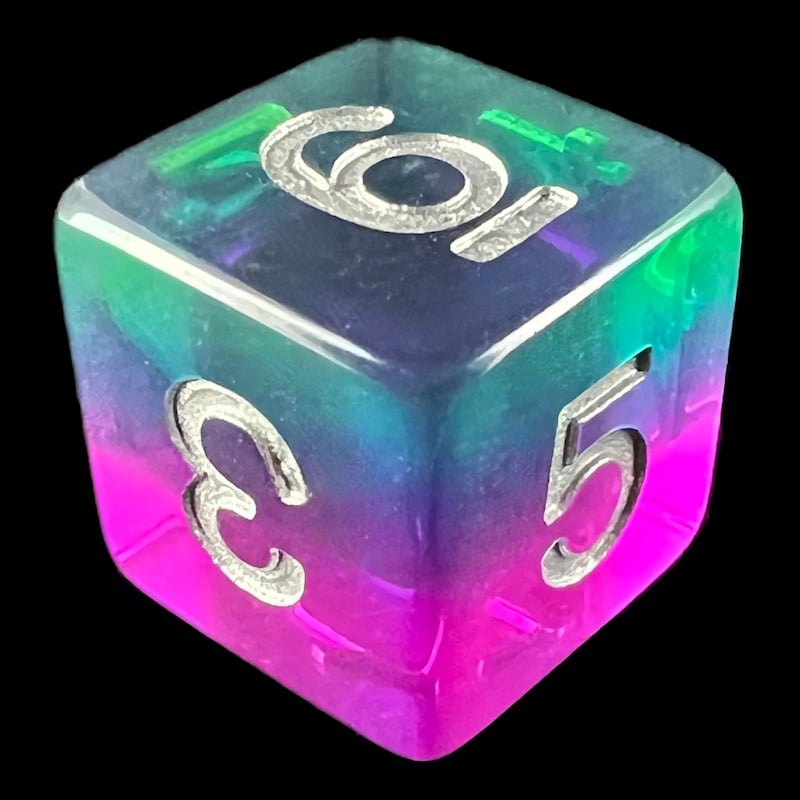 TDSO Layer Transparent Stellar D6 Dice