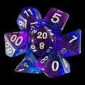 TDSO Layer Transparent Twilight Sky Glitter 7 Dice Polyset
