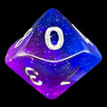 TDSO Layer Transparent Twilight Sky Glitter D10 Dice