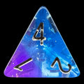 TDSO Layer Transparent Twilight Sky Glitter D4 Dice