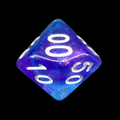 TDSO Light Reactive Blue &amp; Purple with White Percentile Dice