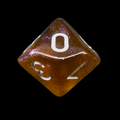 TDSO Light Reactive Grey & Orange with Silver D10 Dice