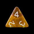 TDSO Light Reactive Grey & Orange with Silver D4 Dice