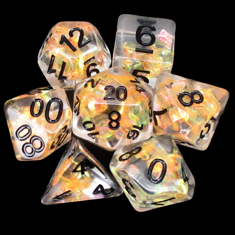 TDSO Lightning Phoenix 7 Dice Polyset
