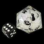 TDSO Liquid Core Black Cat LARGE 32mm D20 Dice