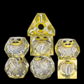 TDSO Liquid Core Moving EyeBall Yellow With Silver 7 Dice Polyset