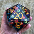 TDSO Liquid Core Shoggoth 'Mass of Moving Eyes' MASSIVE 85mm D20 Dice