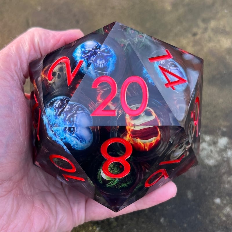 TDSO Liquid Core Tormentors 'Mass of Souls' MASSIVE 85mm D20 Dice