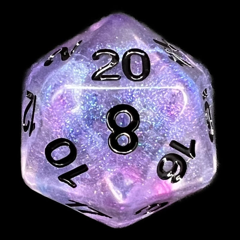 TDSO Luminous Ceremonial Chrome D20 Dice