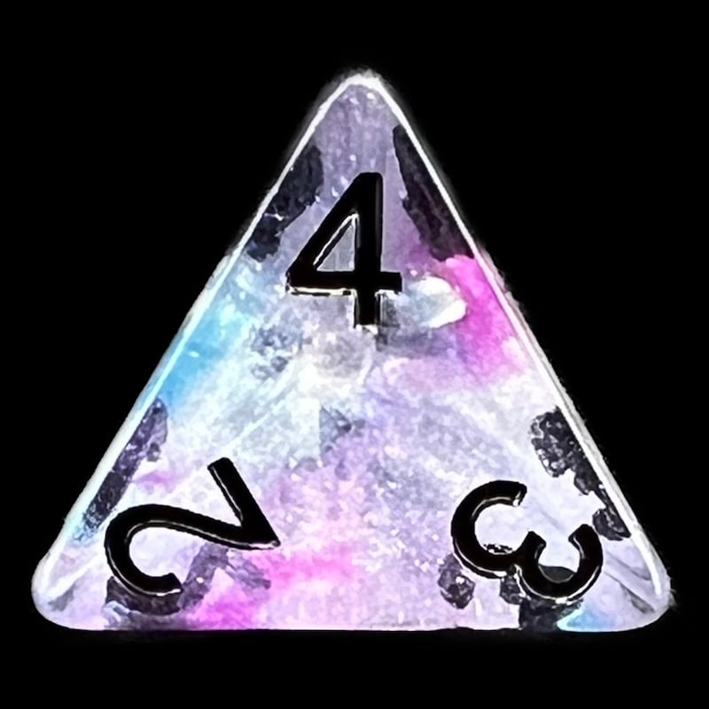 TDSO Luminous Ceremonial Chrome D4 Dice