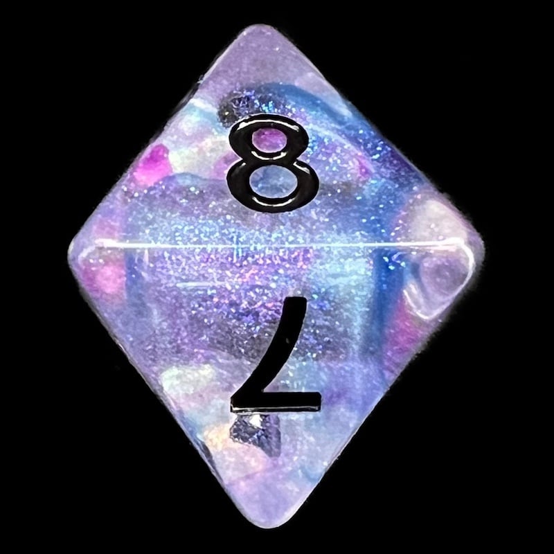 TDSO Luminous Ceremonial Chrome D8 Dice