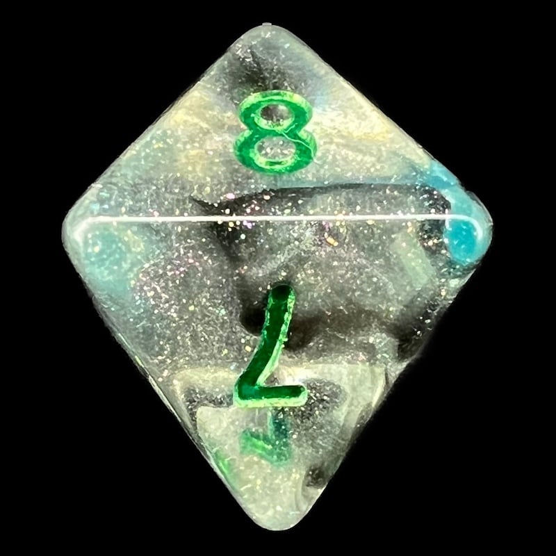 TDSO Luminous Cyberspace D8 Dice