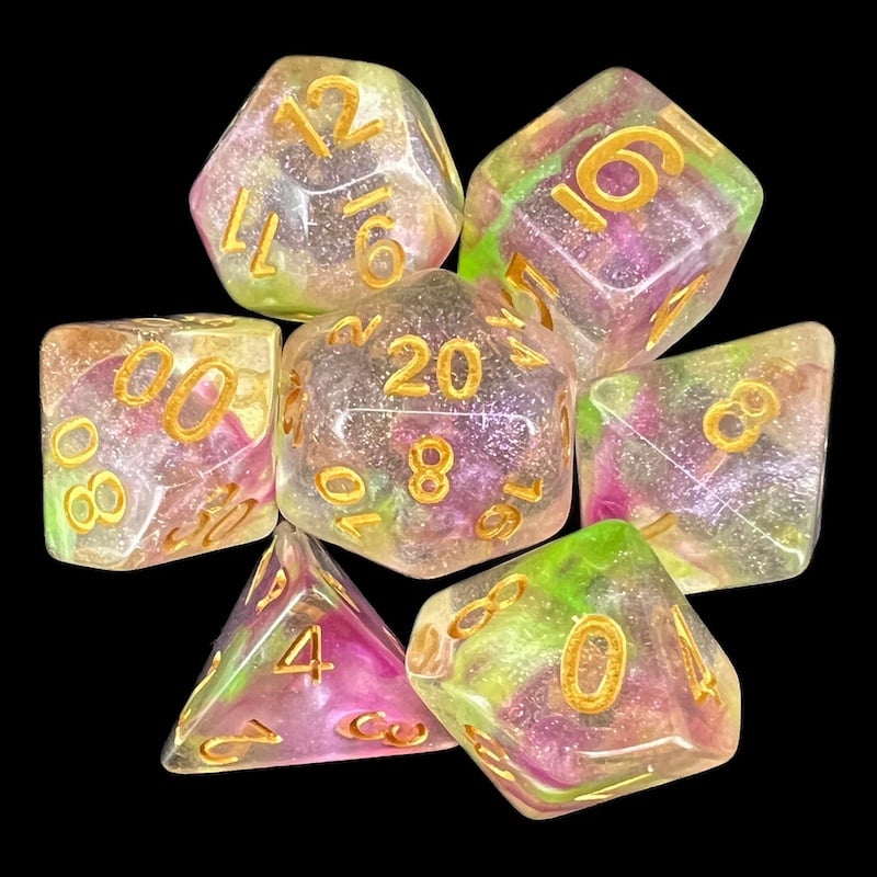 TDSO Luminous Dragons Breath 7 Dice Polyset