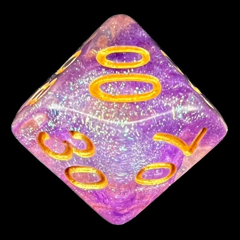 TDSO Luminous Electric Iris Percentile Dice