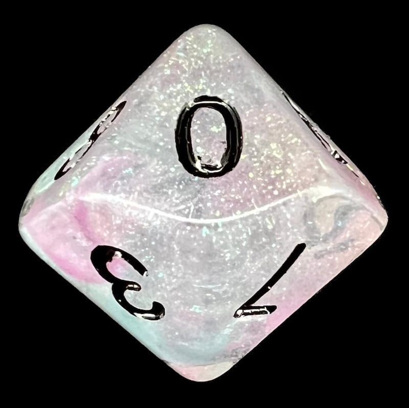 TDSO Luminous Ro Chrome D10 Dice