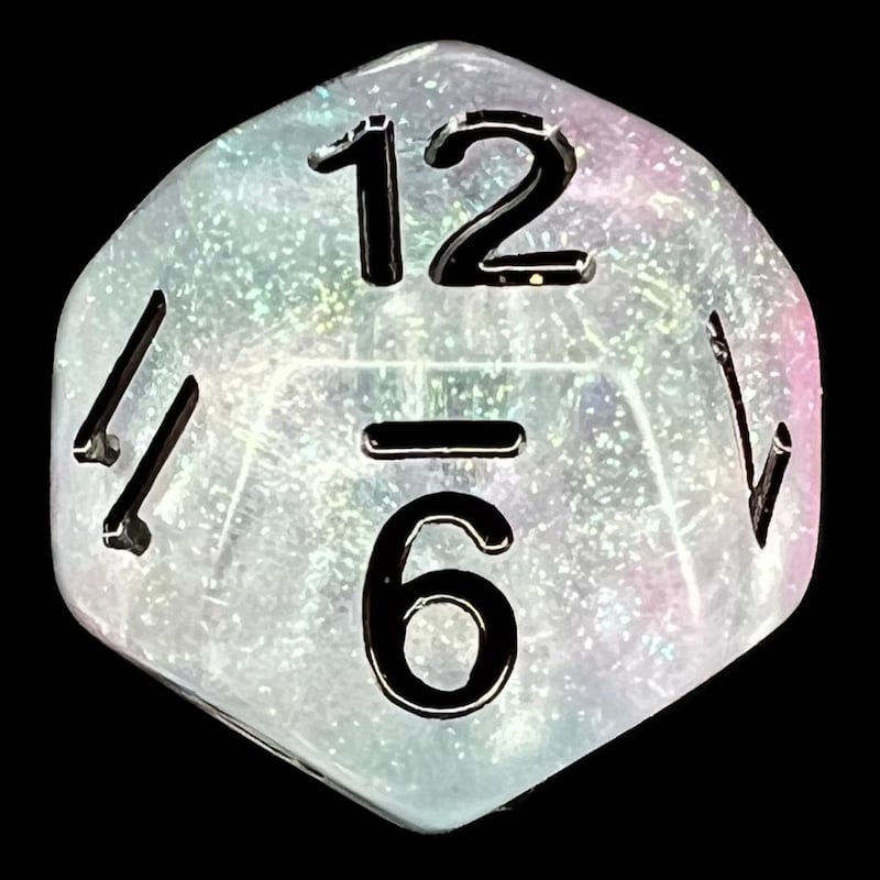 TDSO Luminous Ro Chrome D12 Dice