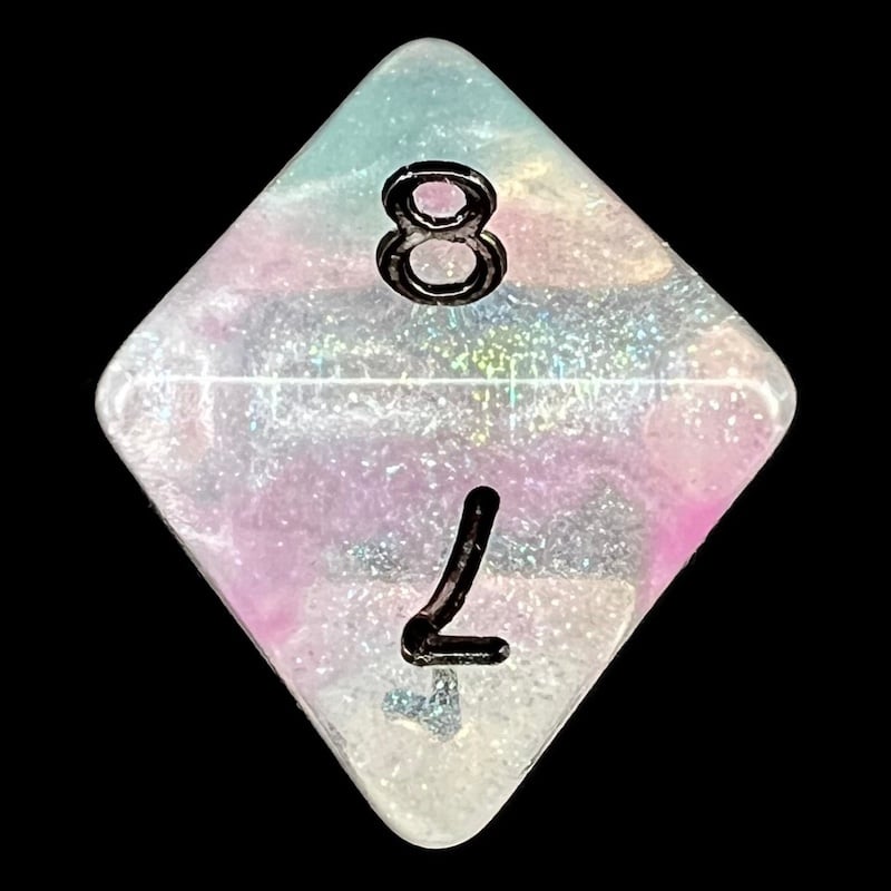 TDSO Luminous Ro Chrome D8 Dice