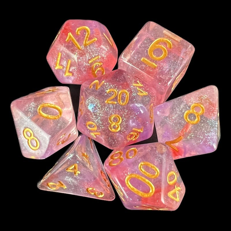 TDSO Luminous Ruby 7 Dice Polyset