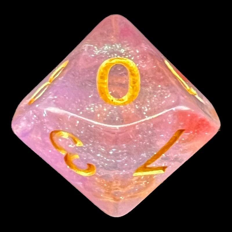 TDSO Luminous Ruby D10 Dice