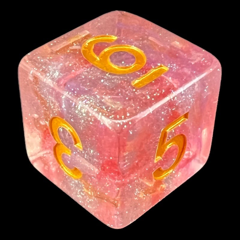 TDSO Luminous Ruby D6 Dice