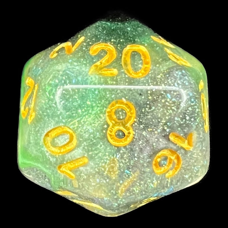 TDSO Luminous Venom D20 Dice