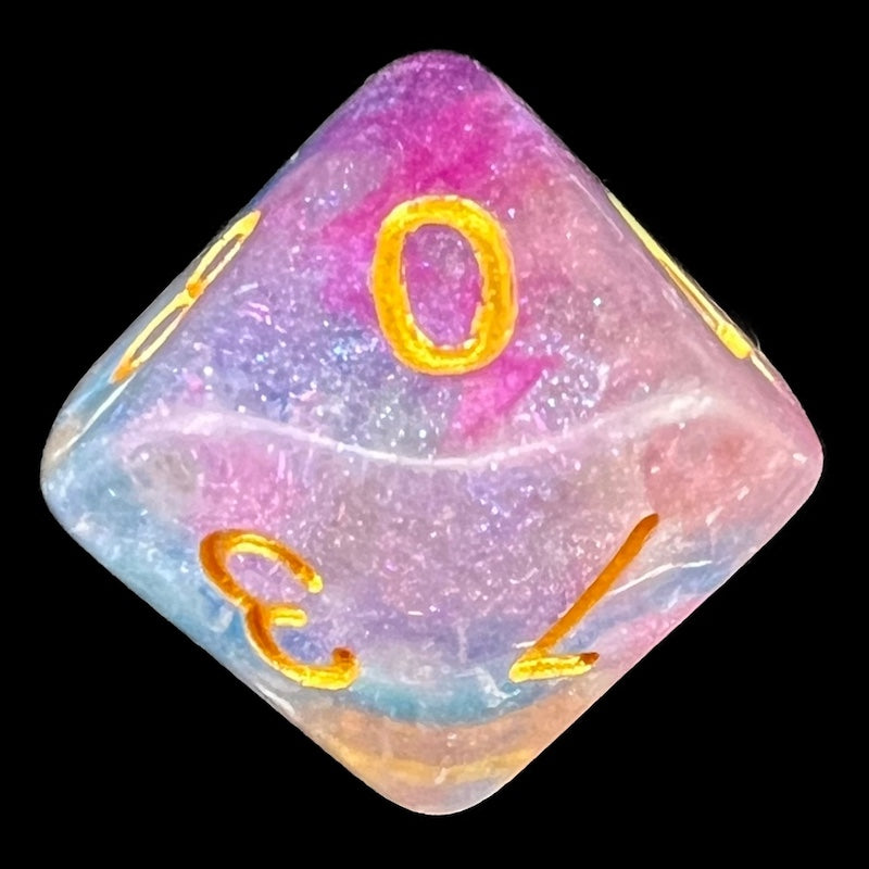TDSO Luminous Violet Storm D10 Dice