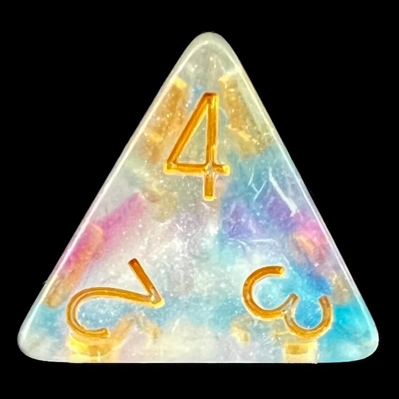 TDSO Luminous Violet Storm D4 Dice