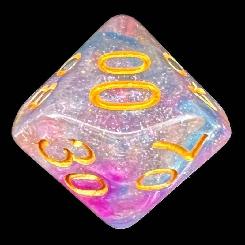 TDSO Luminous Violet Storm Percentile Dice