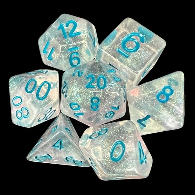 TDSO Luminous Winter Walker 7 Dice Polyset