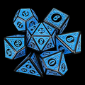 TDSO Magic Burst Black & Blue 7 Dice Polyset