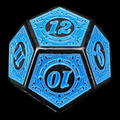 TDSO Magic Burst Black & Blue D12 Dice