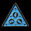 TDSO Magic Burst Black & Blue D4 Dice