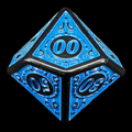 TDSO Magic Burst Black & Blue Percentile Dice