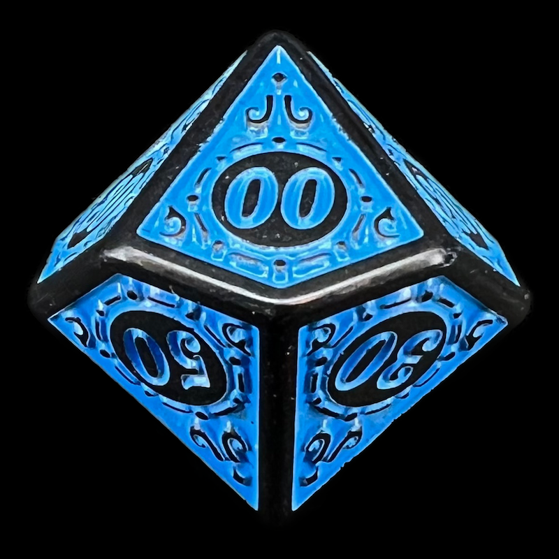 TDSO Magic Burst Black & Blue Percentile Dice