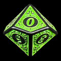 TDSO Magic Burst Black & Green D10 Dice