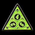 TDSO Magic Burst Black & Green D4 Dice