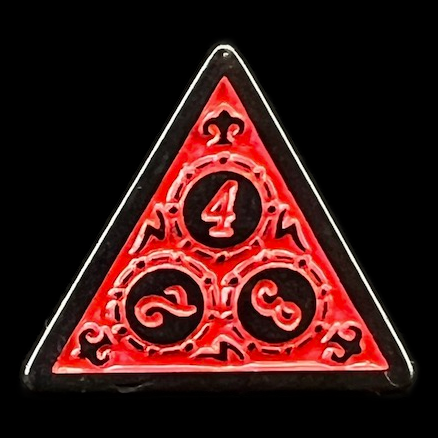 TDSO Magic Burst Black & Red D4 Dice