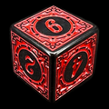 TDSO Magic Burst Black & Red D6 Dice