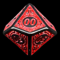 TDSO Magic Burst Black & Red Percentile Dice