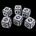 TDSO Magic Burst Black & White 6 X D6 Dice Set