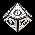 TDSO Magic Burst Black & White D10 Dice