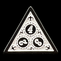 TDSO Magic Burst Black & White D4 Dice