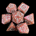 TDSO Magic Cloudkill Pearl Pink & Silver 7 Dice Polyset