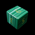 TDSO Gemstone Malachite & Gold D6 Dice