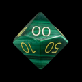 TDSO Gemstone Malachite & Gold Percentile Dice